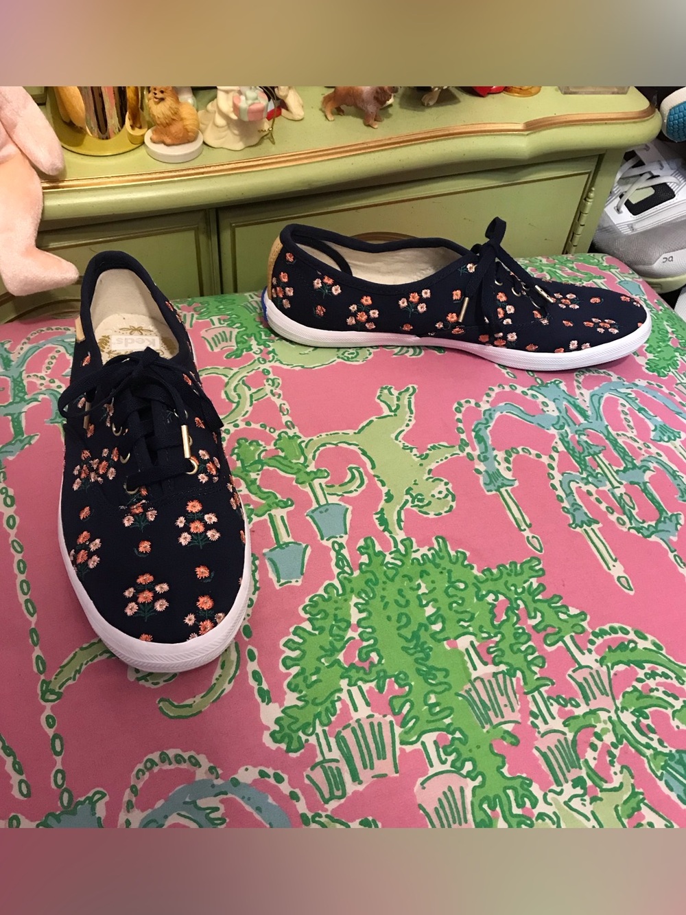 Keds x Rifle Paper Co Floral embroidered shoes size 7